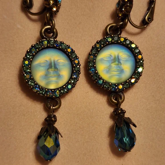 Kirk's Folly Seaview Moon Magic Iridescent Moon Necklace & Earrings Set